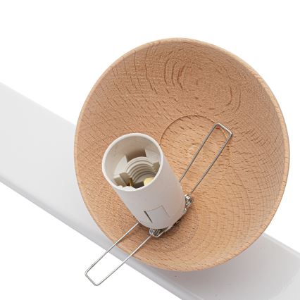 Lámpara de techo SFERA WOOD 3xE14/40W/230V blanco