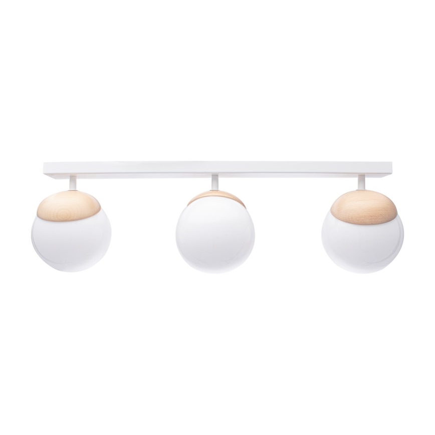 Lámpara de techo SFERA WOOD 3xE14/40W/230V blanco