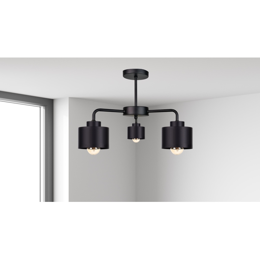 Lámpara de techo SIMPLY BLACK 3xE27/60W/230V