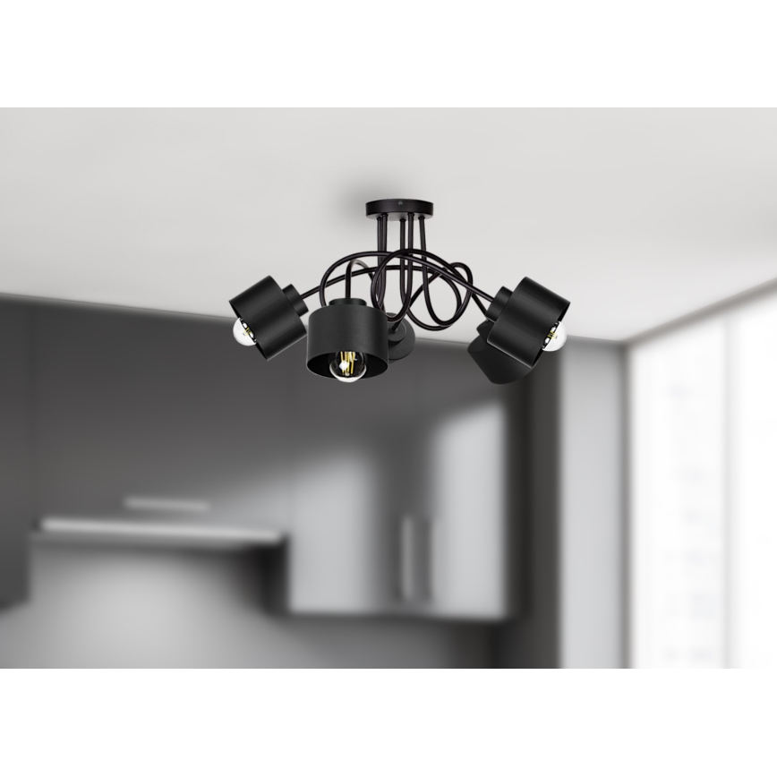 Lámpara de techo SIMPLY BLACK 5xE27/60W/230V