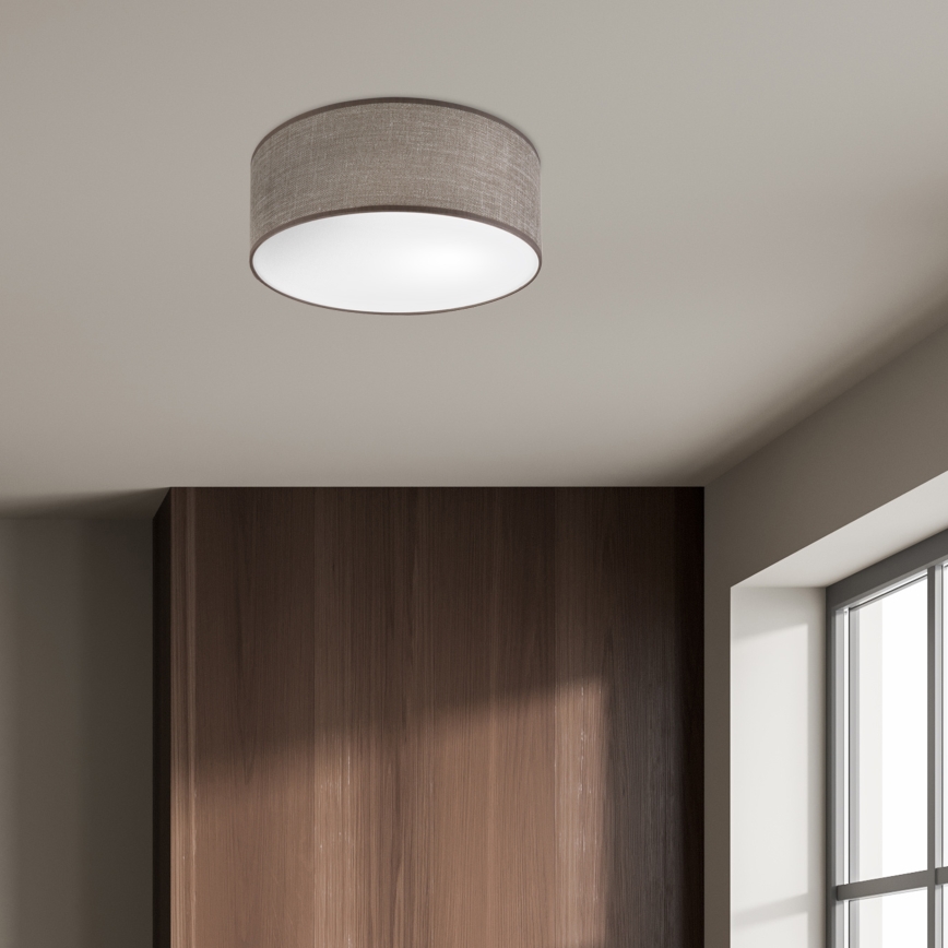 Lámpara de techo SIRJA 1xE27/15W/230V diámetro 35 cm marrón