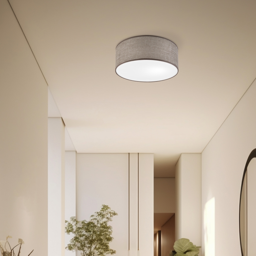 Lámpara de techo SIRJA 1xE27/15W/230V diámetro 35 cm marrón