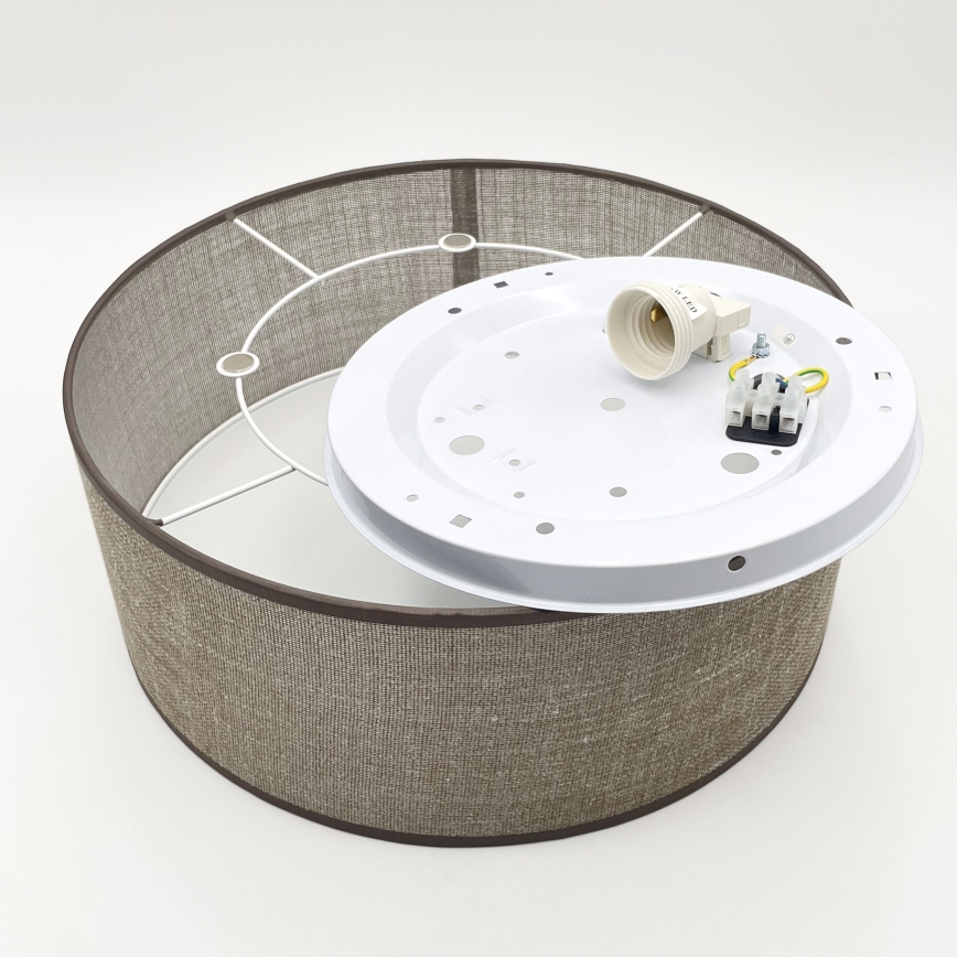 Lámpara de techo SIRJA 1xE27/15W/230V diámetro 35 cm marrón