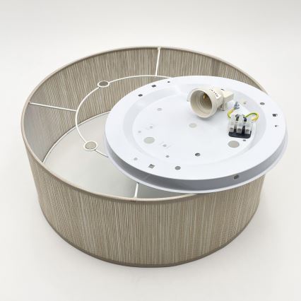 Lámpara de techo SIRJA 1xE27/15W/230V Ø 35 cm beige