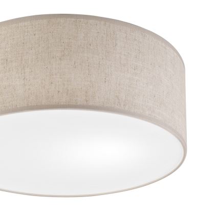 Lámpara de techo SIRJA 1xE27/15W/230V Ø 35 cm beige