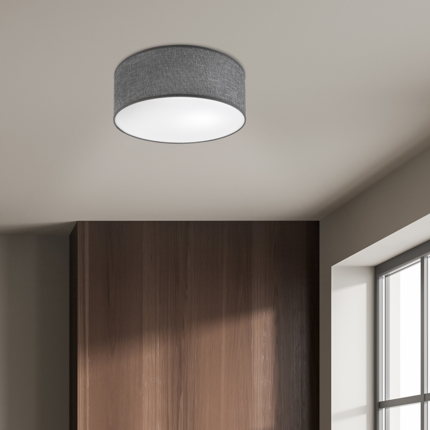 Lámpara de techo SIRJA 1xE27/15W/230V Ø 35 cm gris