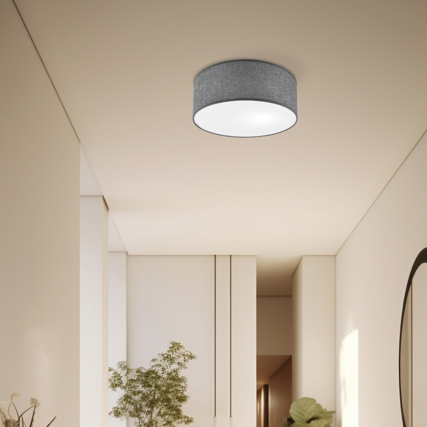 Lámpara de techo SIRJA 1xE27/15W/230V Ø 35 cm gris