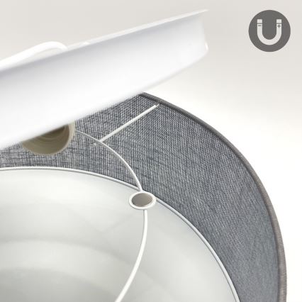 Lámpara de techo SIRJA 1xE27/15W/230V Ø 35 cm gris