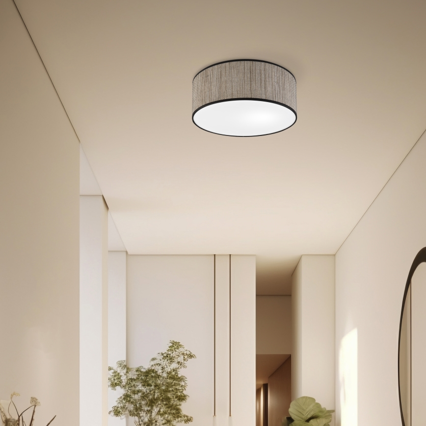 Lámpara de techo SIRJA 2xE27/15W/230V Ø 35 cm marrón