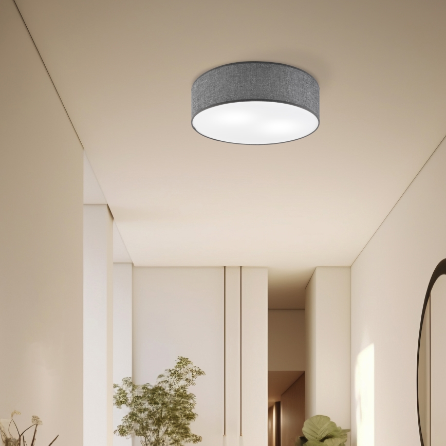 Lámpara de techo SIRJA 2xE27/15W/230V Ø 45 cm gris