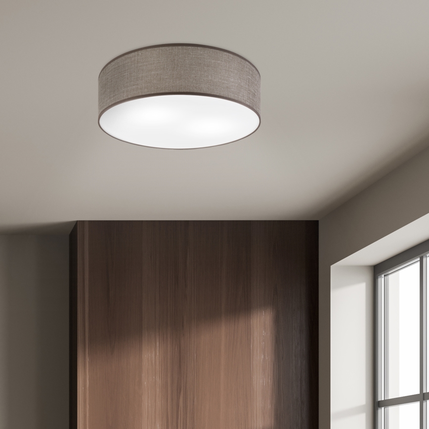 Lámpara de techo SIRJA 2xE27/15W/230V Ø 45 cm marrón