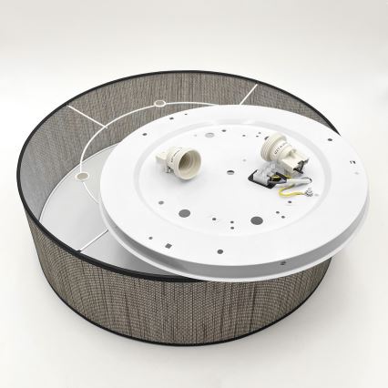 Lámpara de techo SIRJA 2xE27/15W/230V Ø 45 cm marrón