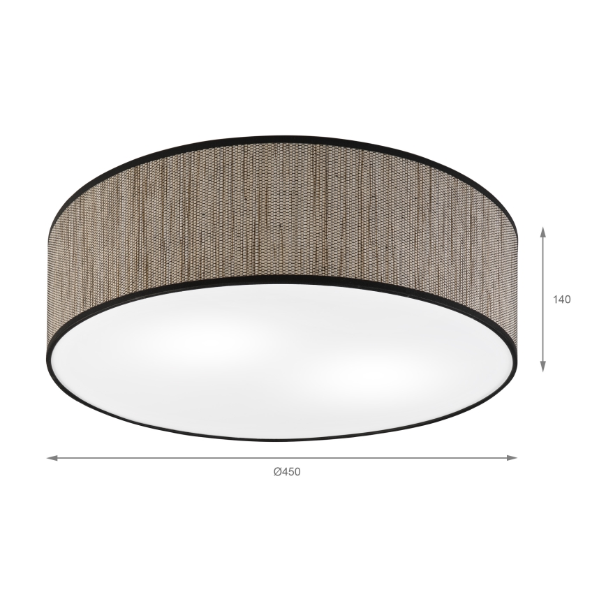 Lámpara de techo SIRJA 2xE27/15W/230V Ø 45 cm marrón