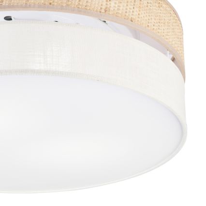 Lámpara de techo SIRJA BOHO 2xE27/15W/230V, diámetro 45 cm, beige/crema
