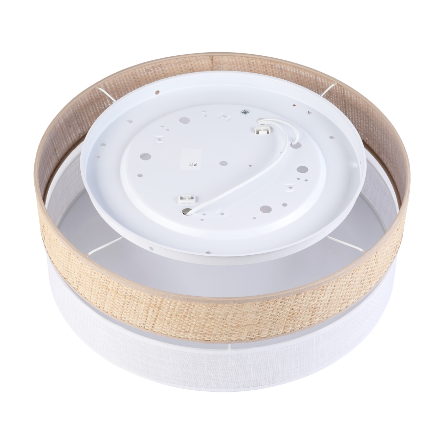 Lámpara de techo SIRJA BOHO 2xE27/15W/230V Ø 45 cm beige/blanca