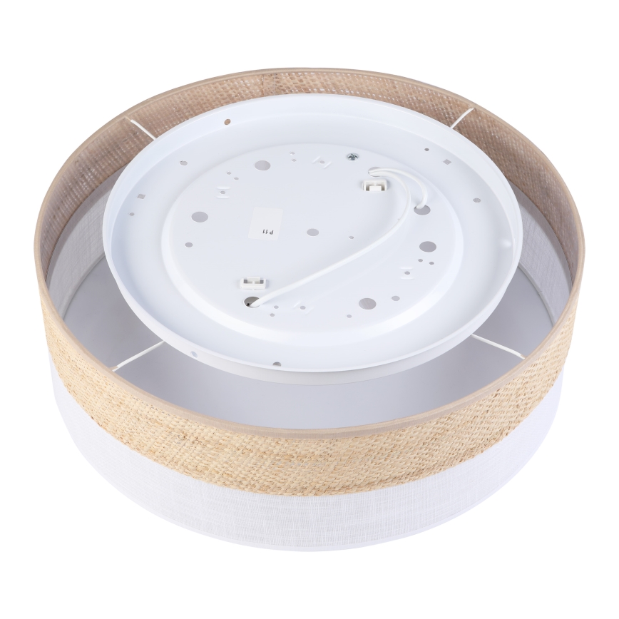 Lámpara de techo SIRJA BOHO 2xE27/15W/230V Ø 45 cm beige/blanco