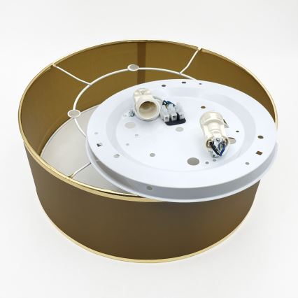 Lámpara de techo SIRJA DOUBLE 2xE14/15W/230V diámetro 35 cm marrón/dorado