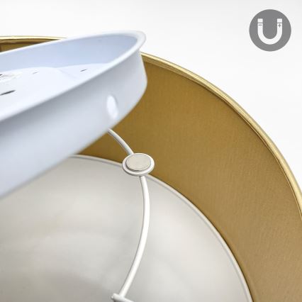 Lámpara de techo SIRJA DOUBLE 2xE14/15W/230V diámetro 35 cm marrón/dorado