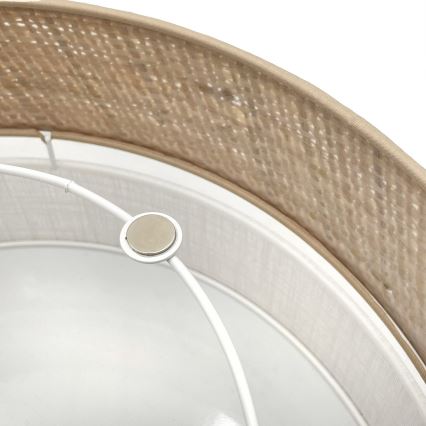 Lámpara de techo SIRJA DOUBLE BOHO 2xE14/15W/230V Ø 35 cm beige/blanco