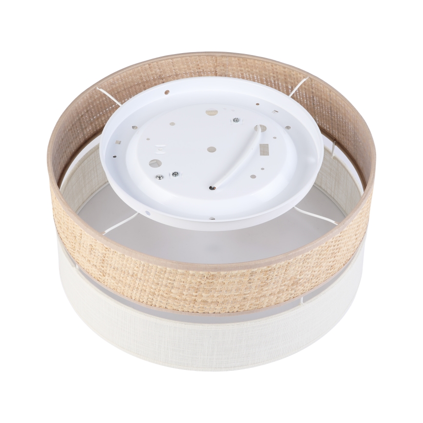 Lámpara de techo SIRJA DOUBLE BOHO 2xE14/15W/230V Ø 35 cm beige/crema