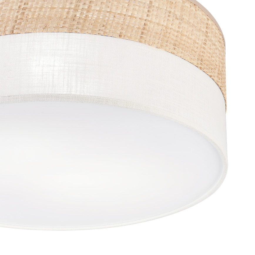 Lámpara de techo SIRJA DOUBLE BOHO 2xE14/15W/230V Ø 35 cm beige/crema