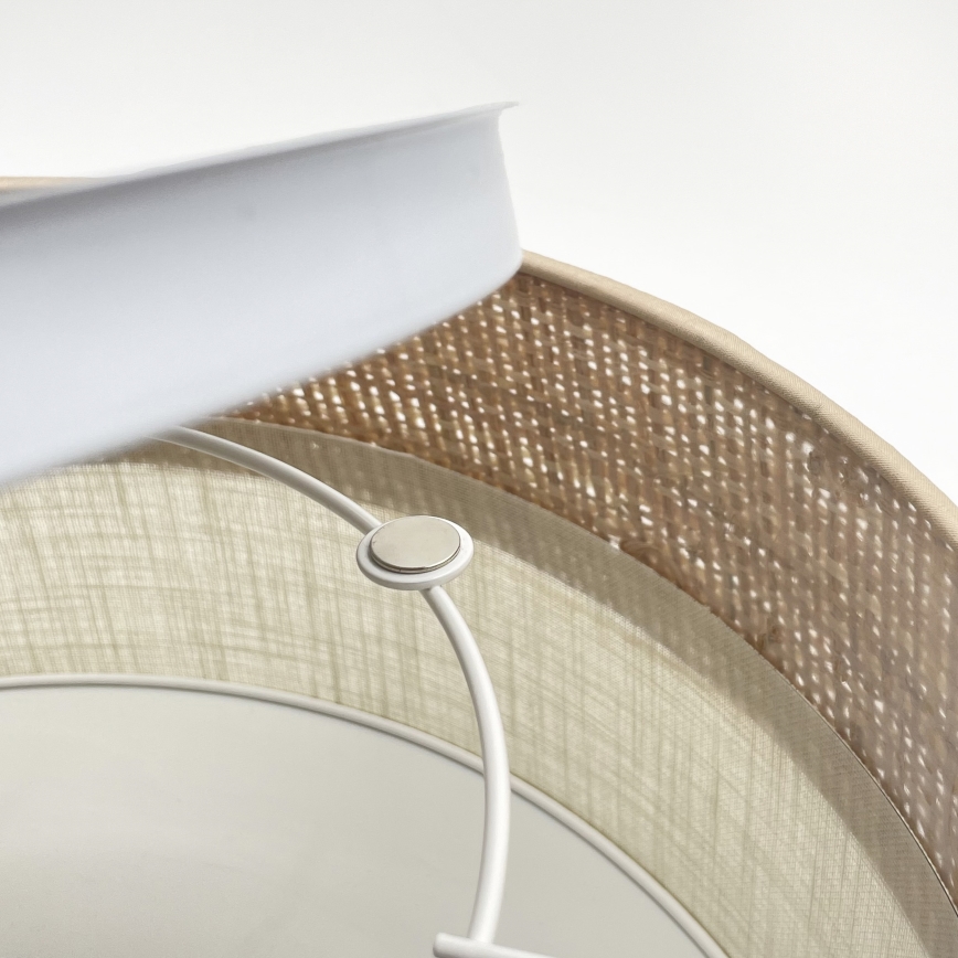 Lámpara de techo SIRJA DOUBLE BOHO 2xE14/15W/230V Ø 35 cm beige/crema