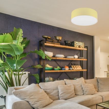 Lámpara de techo SIRJA PASTEL, 2x E27 / 15 W / 230 V, diámetro 45 cm, color amarillo