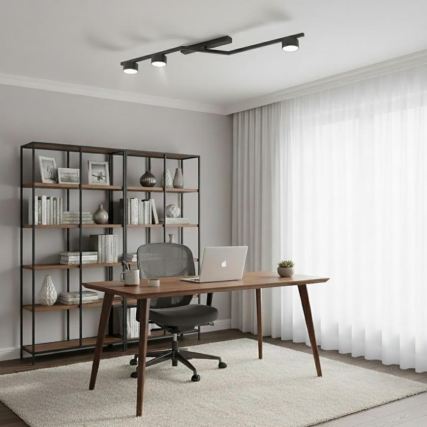 Lámpara de techo SKAN 3xGX53/12W/230V, negra