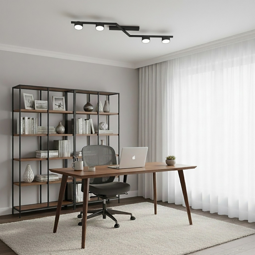 Lámpara de techo SKAN 4xGX53/12W/230V negra