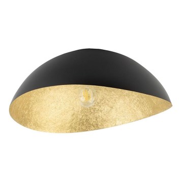 Lámpara de techo SOLARIS 1xE27/60W/230V diá. 33 cm negro/dorado