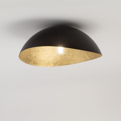 Lámpara de techo SOLARIS 1xE27/60W/230V diá. 33 cm negro/dorado
