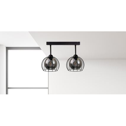 Lámpara de techo SOLO BLACK 2xE27/60W/230V