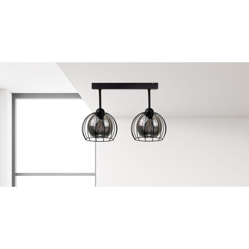 Lámpara de techo SOLO BLACK 2xE27/60W/230V