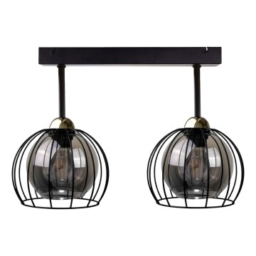 Lámpara de techo SOLO BLACK 2xE27/60W/230V negro/dorado