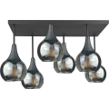 Lámpara de techo SOMA 6xE27/60W/230V negro/negro ahumado