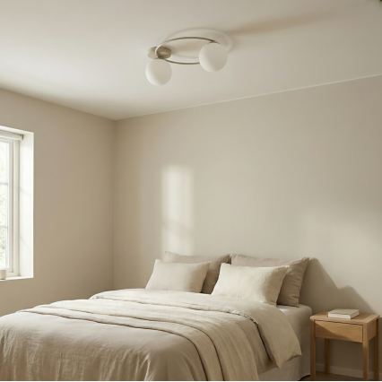 Lámpara de techo SOPRA 2xE14/10W/230V beige/blanco