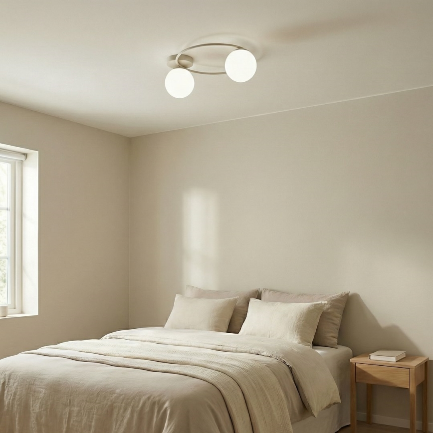 Lámpara de techo SOPRA 2xE14/10W/230V beige/blanco