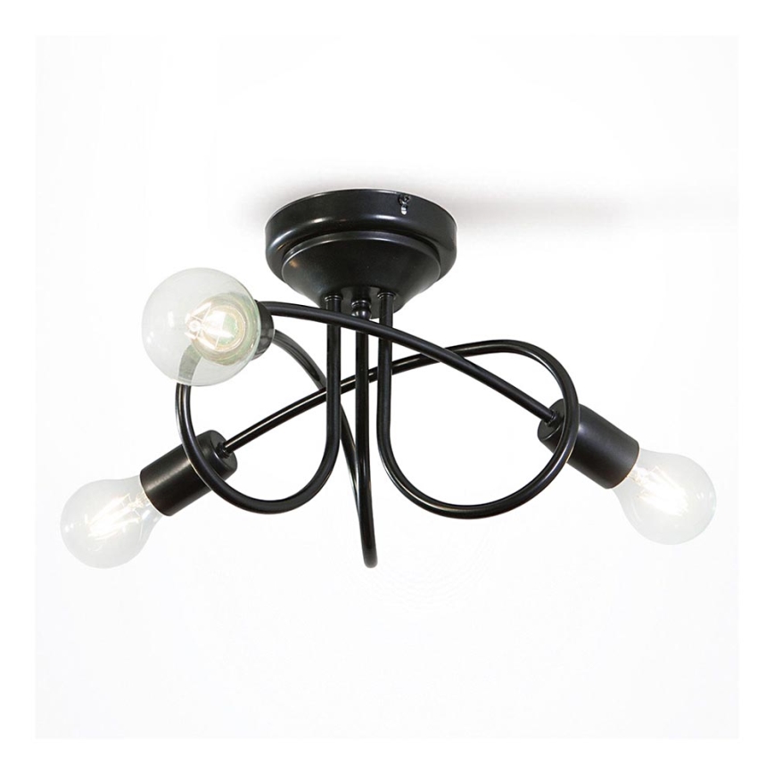 Lámpara de techo STYLE 3xE27/60W/230V negro