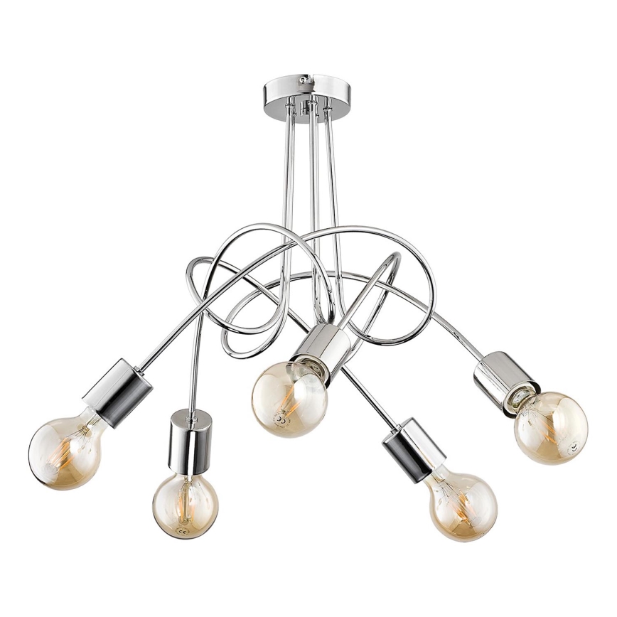 Lámpara de techo TANGO 5xE27/15W/230V cromo brillante
