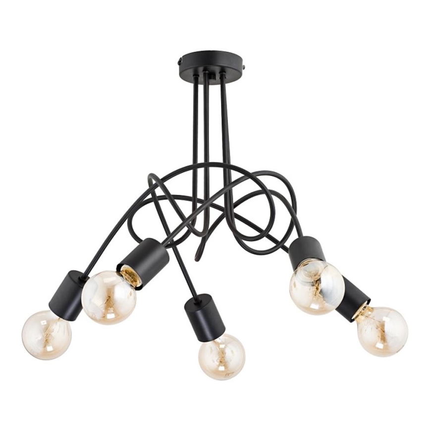 Lámpara de techo TANGO 5xE27/60W/230V negro