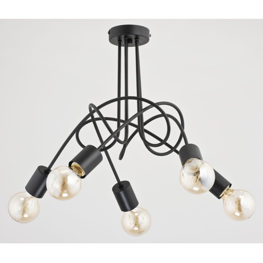Lámpara de techo TANGO 5xE27/60W/230V negro