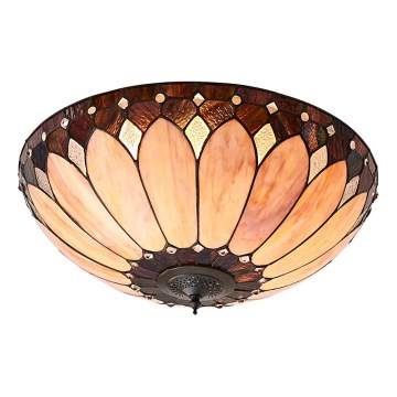 Lámpara de techo Tiffany BROOKLYN, 2xE14/60W/230V, Ø 50 cm