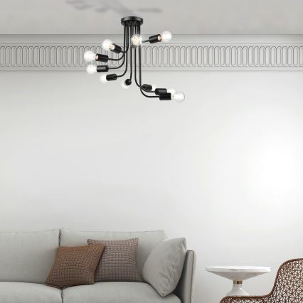 Lámpara de techo TRINITY 10xE27/15W/230V negro