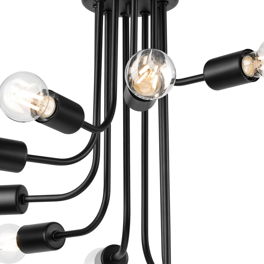 Lámpara de techo TRINITY 10xE27/15W/230V negro