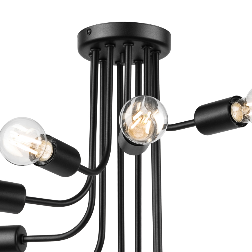 Lámpara de techo TRINITY 10xE27/15W/230V negro