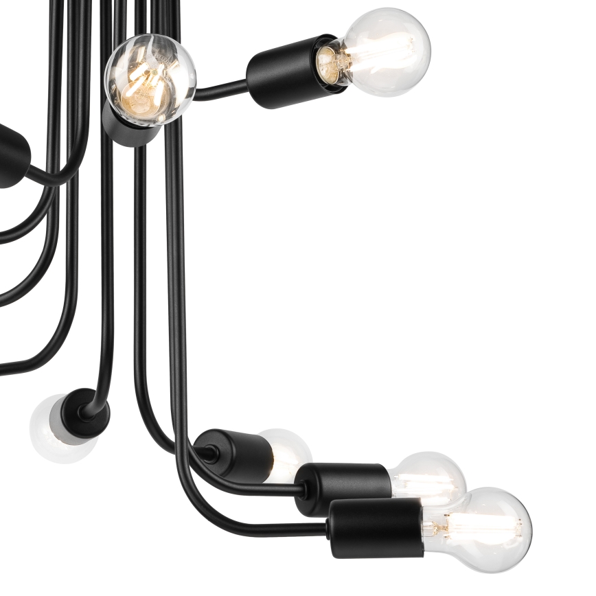 Lámpara de techo TRINITY 10xE27/15W/230V negro