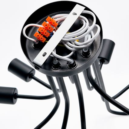 Lámpara de techo TRINITY 10xE27/15W/230V negro