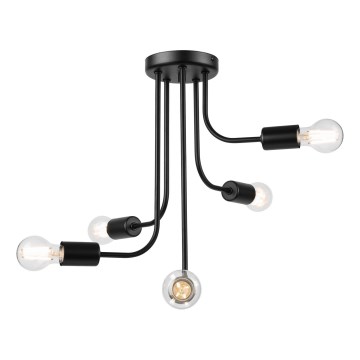 Lámpara de techo TRINITY 5xE27/15W/230V negro