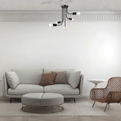 Lámpara de techo TRINITY 5xE27/15W/230V negro