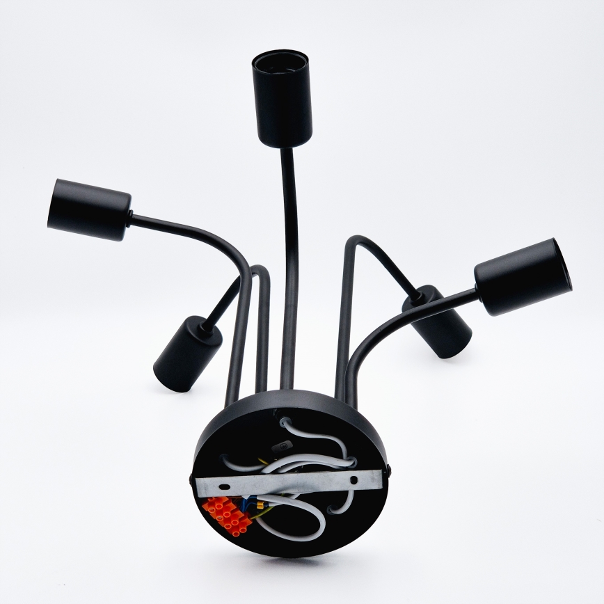 Lámpara de techo TRINITY 5xE27/15W/230V negro